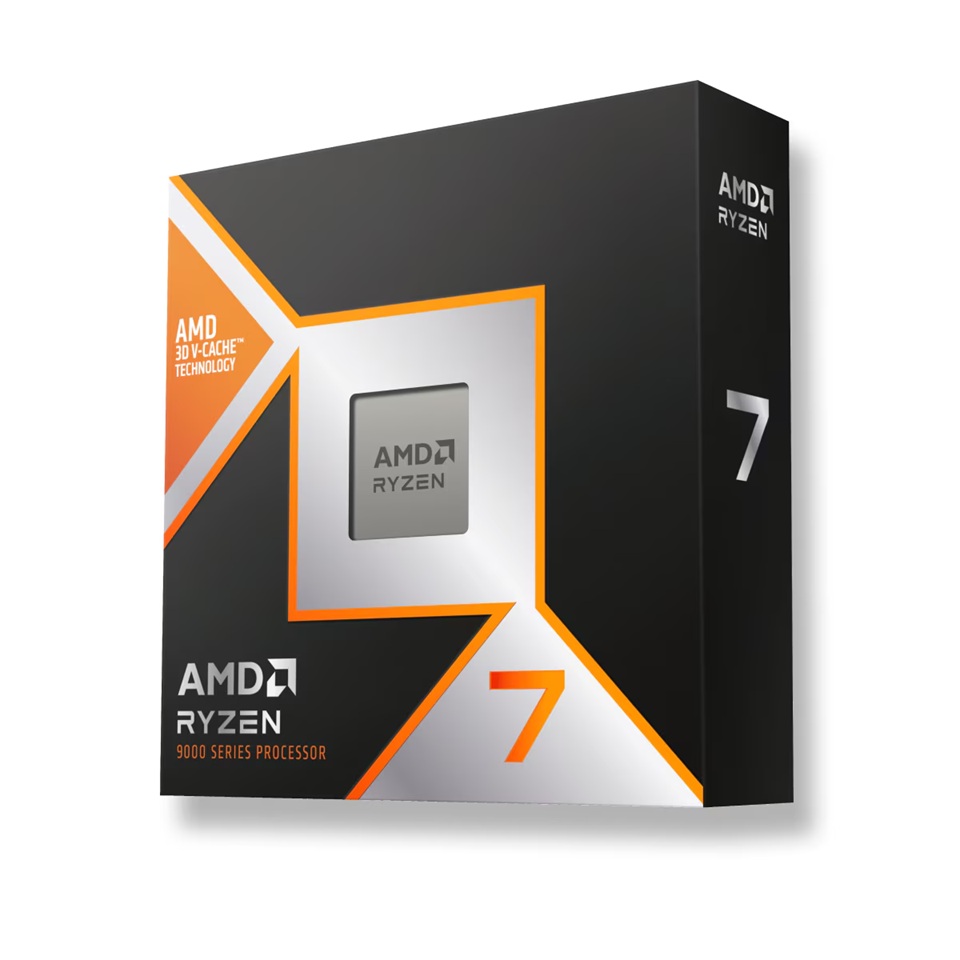 CPAR7-9800X3D AMD Ryzen 7 9800X3D 8-core/16-thread Zen 5 CPU, 5.2GHz boost, 96MB L3 cache, 120W TDP, DDR5, PCIe 5.0, Radeon Graphics,
