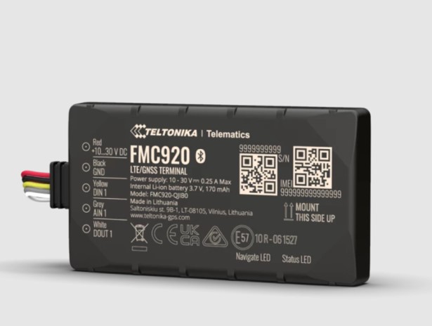 NHT-FMC920 Teltonika Most Popular Compact 4G LTE Cat 1 Model for Basic Tracking - Reliable 4G (LTE Cat 1) connection with fallback to 2G (GSM) network