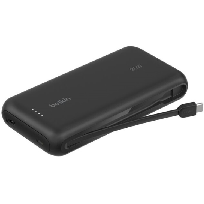 MPA-BPB024FQBK Belkin BoostCharge 20K mAh Power Bank With Integrated USB-C Cable - Black (BPB024FQBK), 30W PD, 2xUSB-C, 1x USB-A, CEW $2,500, 2 Years Warranty