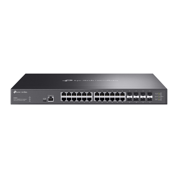 NWTL-SX3832 TP-Link SX3832 Omada 24-Port 10GBASE-T L2+ Managed Switch with 8 10GE SFP+ Slots (SX3832)；24× 1/2.5/5/10 Gbps RJ45 ports；8× 1/10 Gbps SFP+ slots; 640