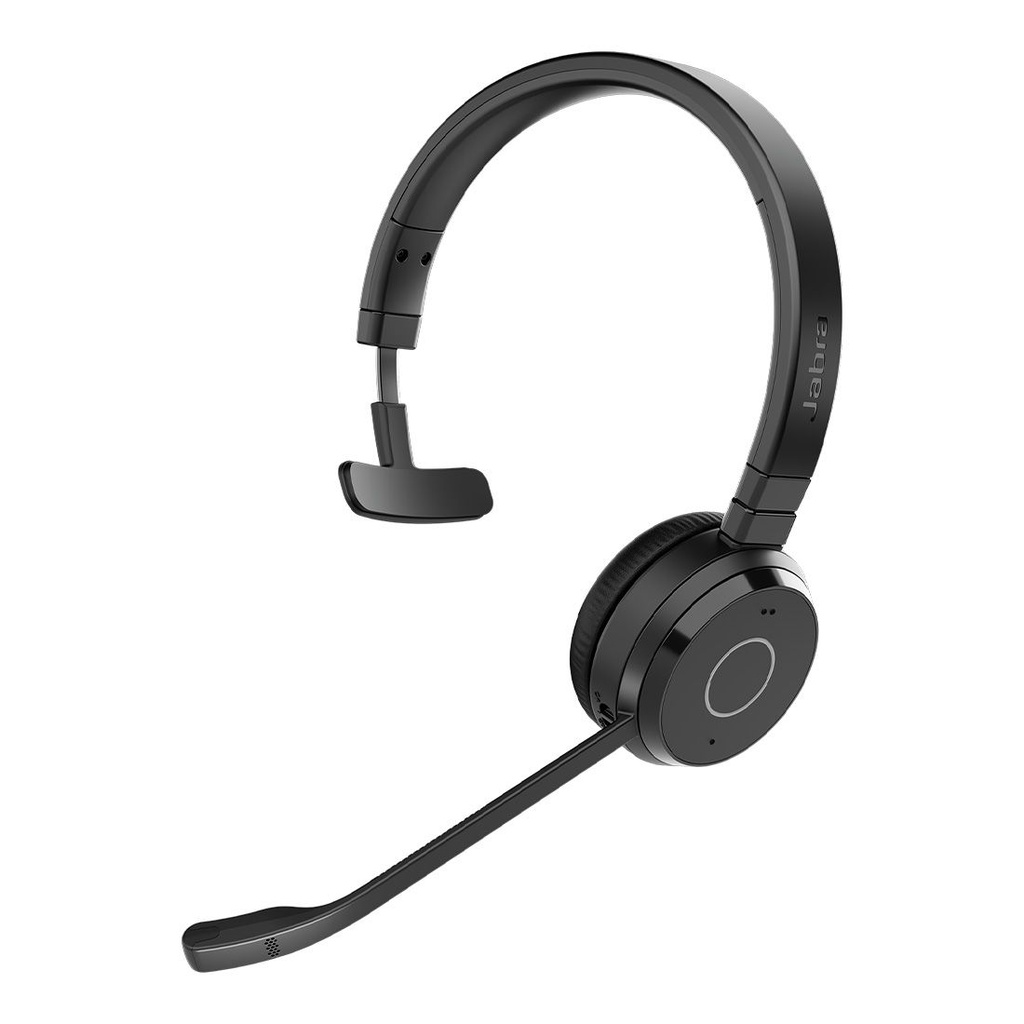 SPJ-E65-TE-M-UC Jabra Evolve 65 TE Mono UC Bluetooth Headset, dongle Link 390a, 16-hour battery life, 30-metre wireless range, Passive Noise Cancellation, Busy Light