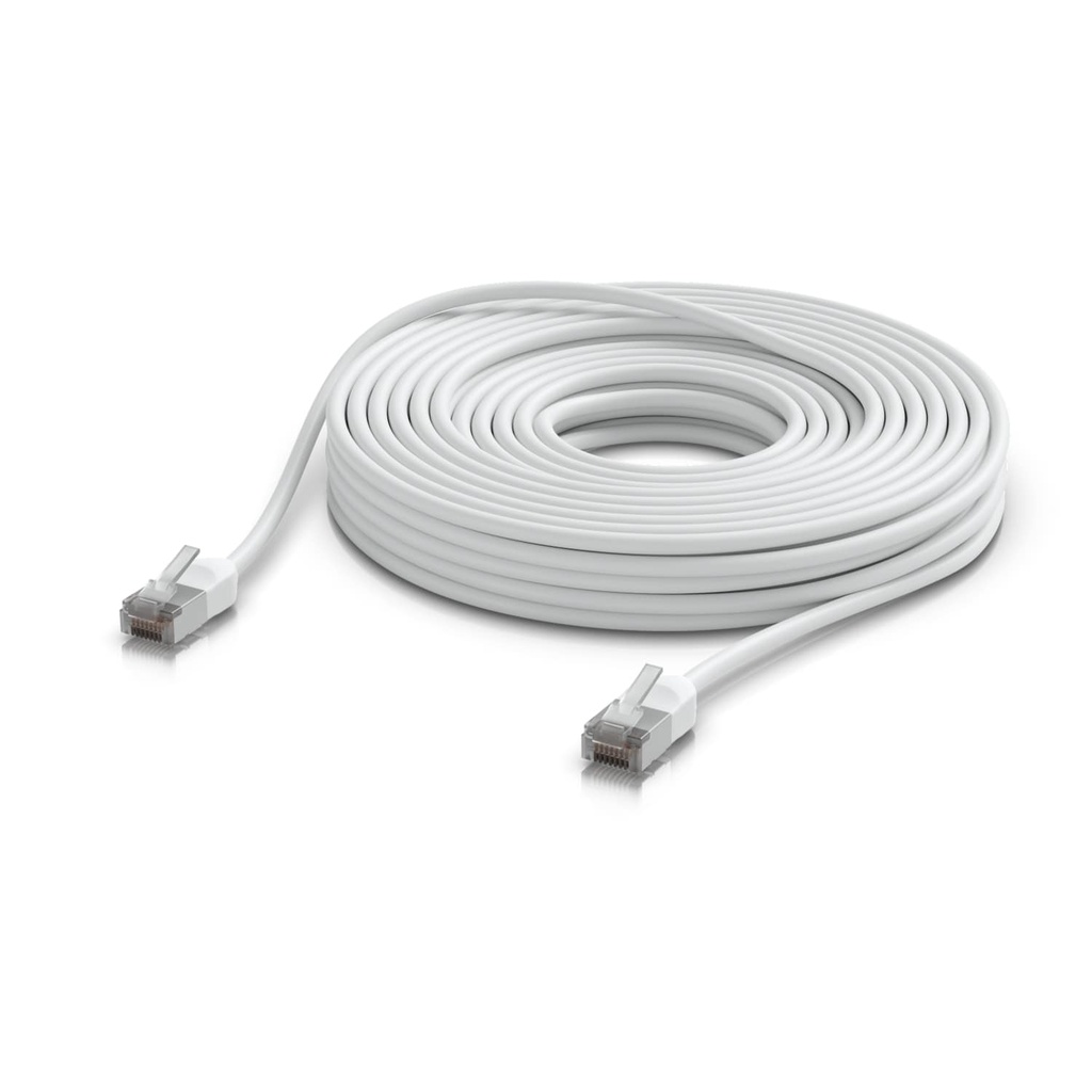 NHU-U-C-P-O-C6A-15M-W Ubiquiti UniFi Premium Patch Cable Outdoor, 15M, White, Ultra-thin, Rugged, Shielded Patch, Designed &Optimized, For 10 GbE Networking
