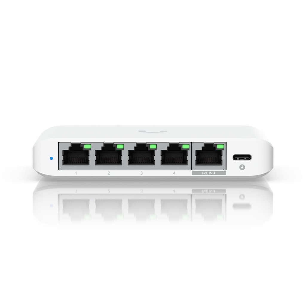 NHU-USW-FLEX-2.5G-5 Ubiquiti Flex Mini 2.5G, (4) 2.5 GbE Ports, (1) 2.5 GbE PoE Input Port for Power,