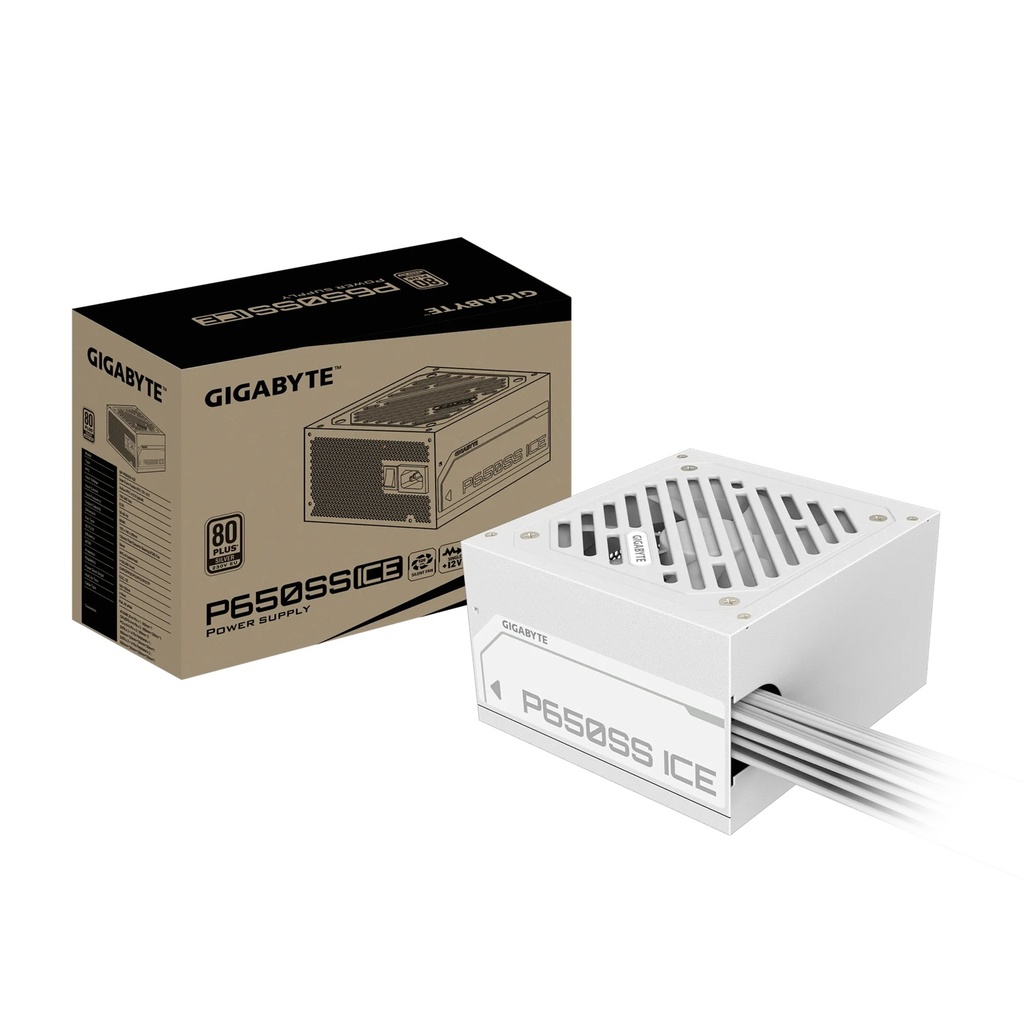 PSG-P650SSICE Gigabyte GP-P650SS ICE 650W ATX PSU Power Supply 80+ Silver 120mm 12V >100K Hrs 50-60 Hz 120mm Fan