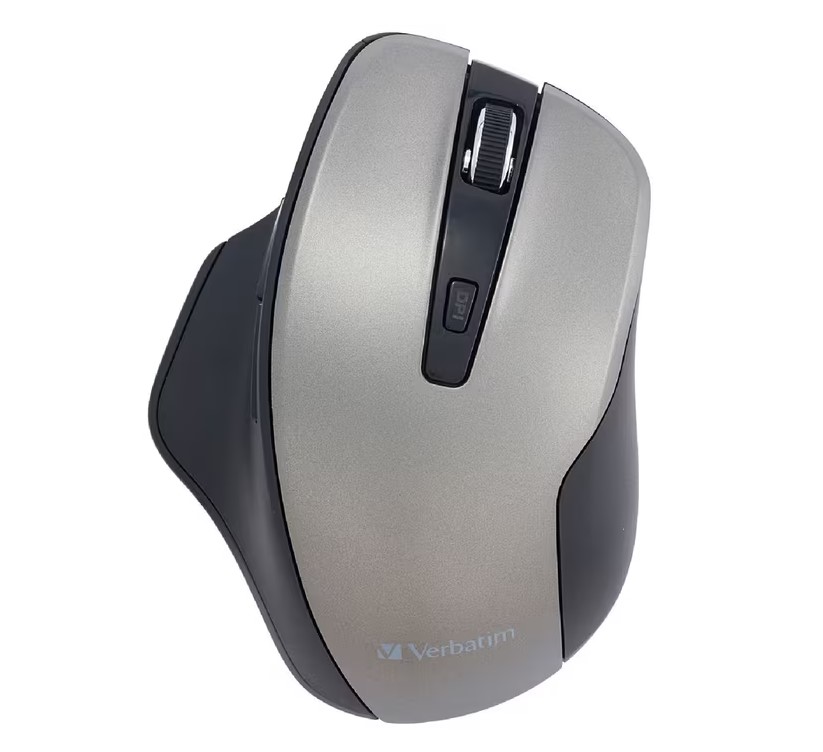 MIV-70242 Verbatim Silent Ergonomic Wireless LED Mouse Graphite