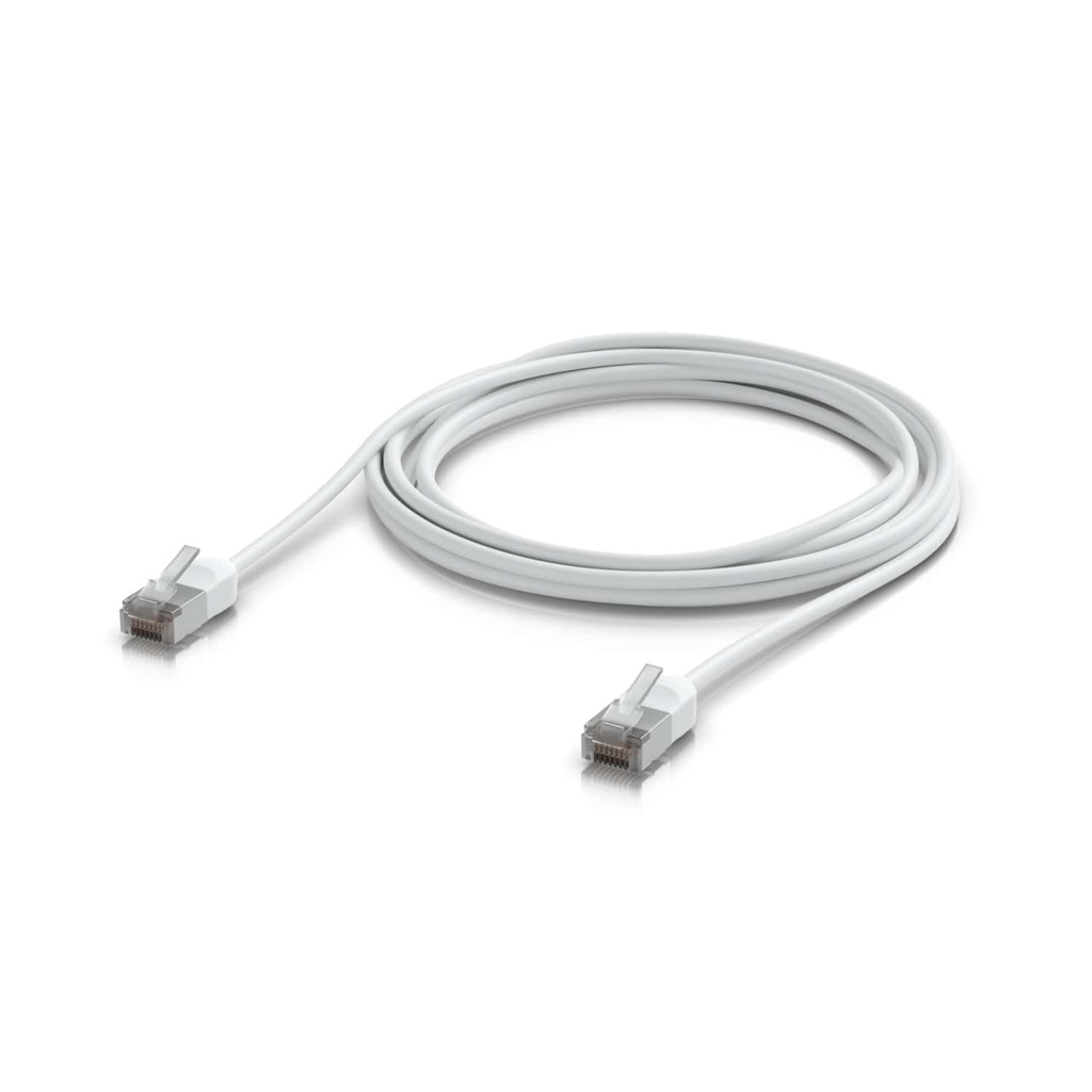 NHU-U-C-P-O-C6A-5M-W Ubiquiti UniFi Premium Patch Cable Outdoor, 5M, White, Ultra-thin, Rugged, Shielded Patch, Designed &Optimized, For 10 GbE Networking,
