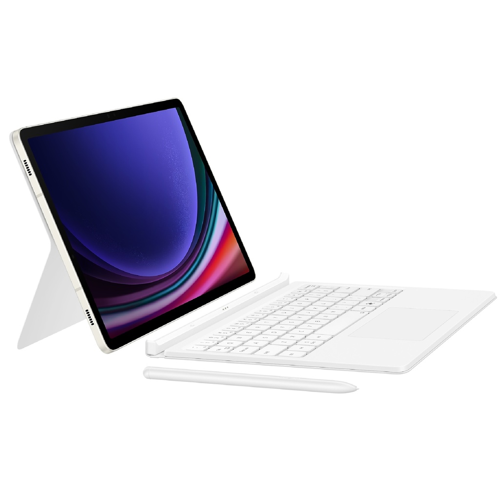 MPA-EF-DX725UWEGWW Samsung Galaxy Tab S10 FE / Tab S9 / S9 FE Book Cover Keyboard White - Magnetic(EF-DX725UWEGWW), Effortless Comes In 150°, AI Key, 6 Months  Warranty