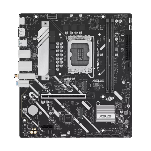MBA-H810M-A-PRIWFCSM ASUS PRIME H810M-A WIFI-CSM Micro-ATX Motherboard Up to 128GB DDR5 (2x Slots), 1 x PCIe 4.0 x16, 2 x M.2, 4 x SATA, WiFi 6, HDMI, DP