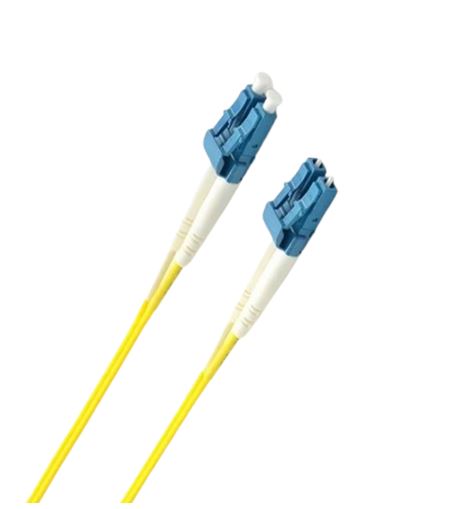 CB8W-LCUPCYELLOW-20M 8ware 20m LC-LC OS2 Single Mode Dual-Core Fibre / Fiber Optic Cable UPC Duplex Armoured Low Smoke Zero Halogen (LSZH) Jacket Yellow