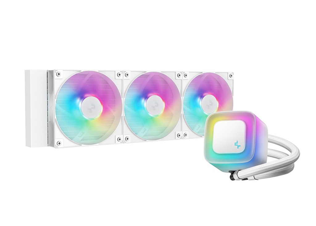 CFD-LE360-V2-W DeepCool LE360 WH V2 WhiteLiquid Cooler 360 mm 6th Gen Pump up to 3400 PWM, Hydro Bearing, IntelLGA1851/1700/1200/1151/1150/1155, AMDAM5/AM4