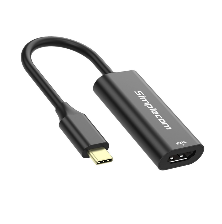 HXSI-DA105 Simplecom DA105 USB-C to HDMI 2.1 Adapter 8K@60hz Converts a USB-C port to a HDMI output Compatible with smartphone or laptop with DisplayPort Alterna