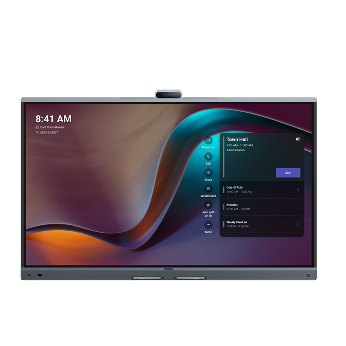IPY-MB75-PRO-A02 Yealink MB75Pro-A02 75'' MeetingBoard Pro Teams Rooms display, 4K touchscreen, 3x50MP cameras, 16 MEMS microphones, IntelliFocus, BYOD, Zoom Rooms