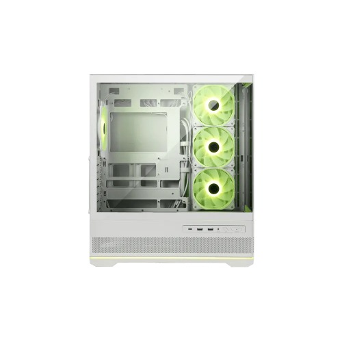 CAM-MAGPANO110RPZWH MSI MAG PANO 110R PZ  WHITE Micro ATX Case, 2 x USB 5Gbps , 1x USB C 20Gbps, 1 x Audio-Out / Mic,, 3x 2.5', 2x 3.5', Micro ATX / Mini ITX