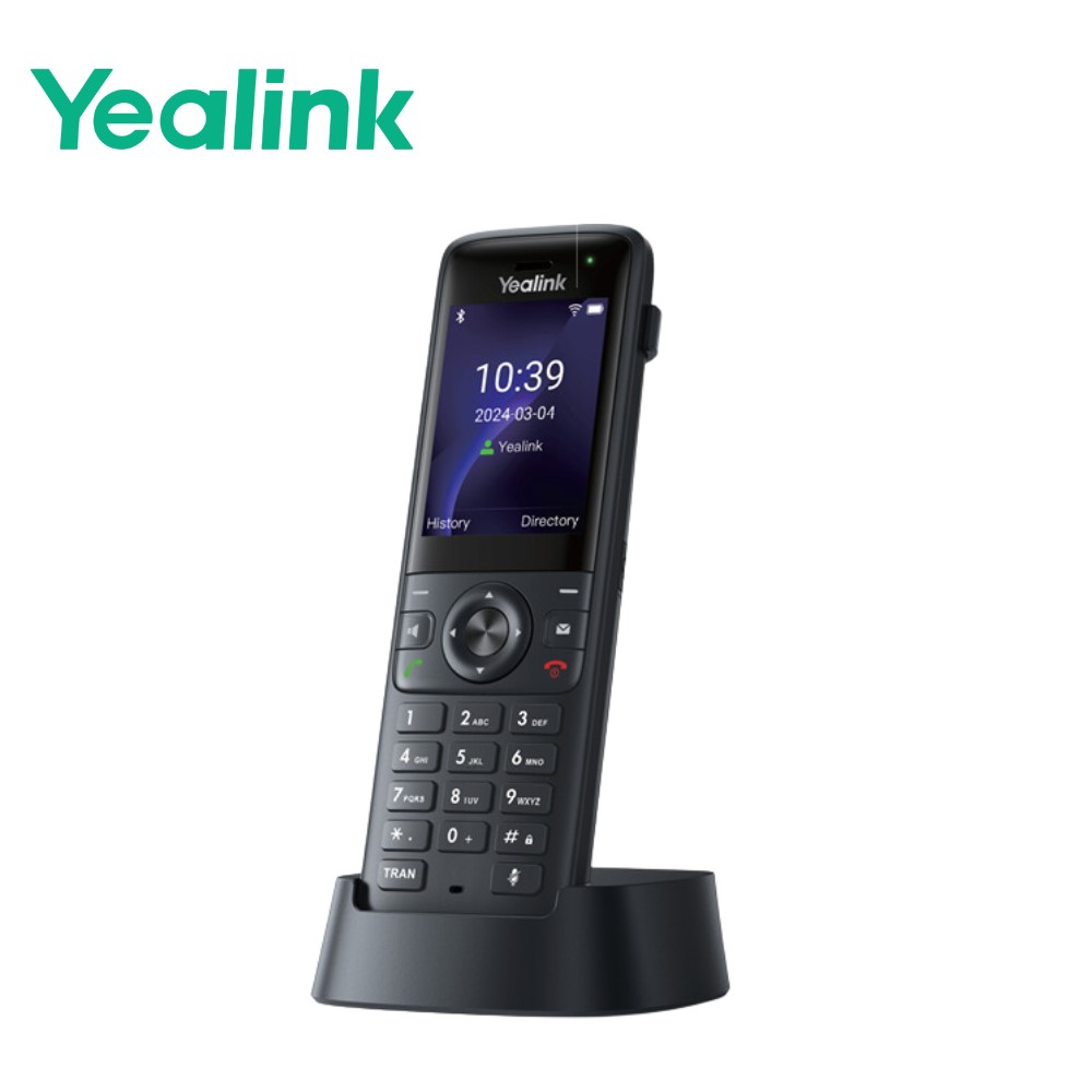 IPY-AX83H Yealink AX83H Handheld Wi-Fi IP Phone, Wi-Fi 6, Bluetooth, HD Audio, Smart Noise Cancellation, QuickCharge, Vibration, 3.5mm Headset Jack, Belt Clip,