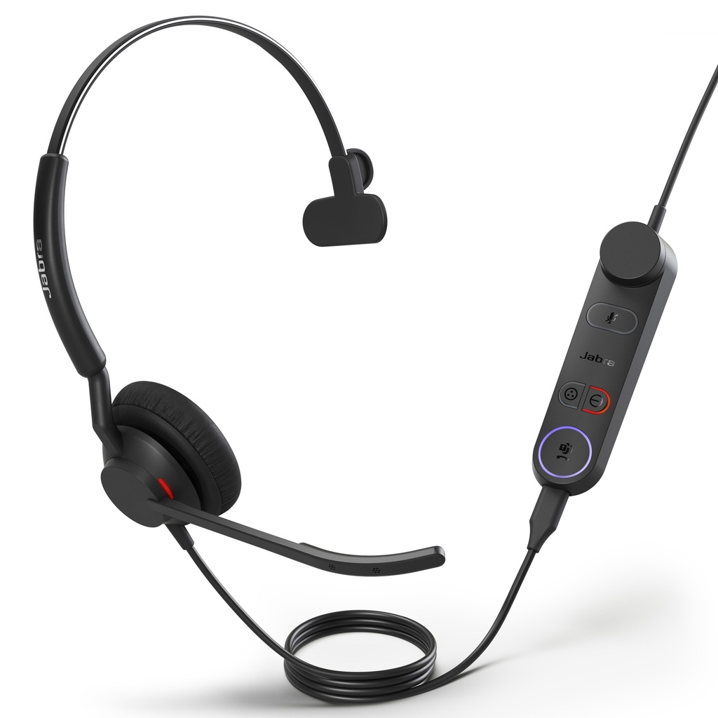 SPJ-E-50II-M-MS-CA Jabra Engage 50 II Mono Teams Corded USB-C/A Headset, Best Headset for Clear Customer Calls Ultra-Lightweight Hearing Protection Smartringer Busylight