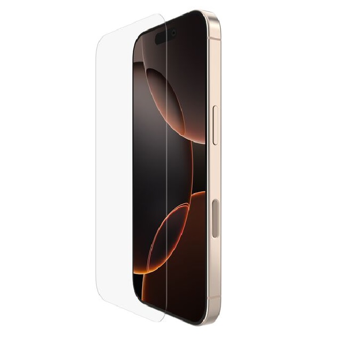 MPA-OVA157FQ Belkin ScreenForce UltraGlass 2 Apple iPhone 17/ iPhone 16 Pro (6.3') Screen Protector - Clear (OVA157fq), Drop Protection (2.2M), 2 Years Warranty