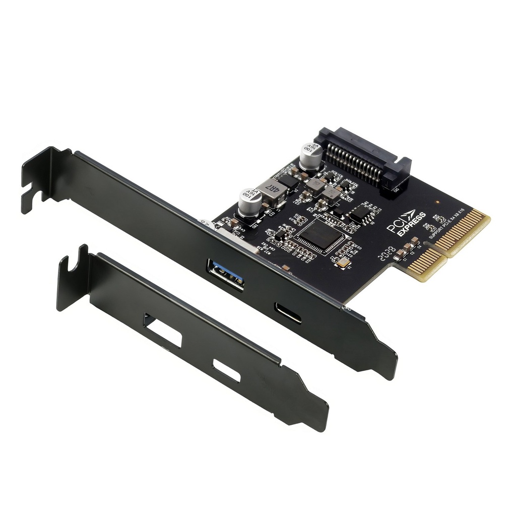[MBSI-EC312V2] MBSI-EC312V2 (LS)Simplecom EC312v2 PCIe x4 to 2-Port USB 3.2 Gen II 10Gbps USB-C and USB-A Expansion Card