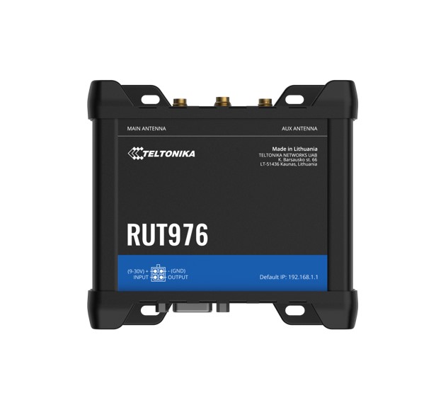 NHT-RUT976 Teltonika RUT976 Redcap 5G Router, Dual-SIM, WAN Failover with 4x Ethernet Ports, Backward Compatible with 4G LTE Cat 4, 2-Year Warranty, PSU included