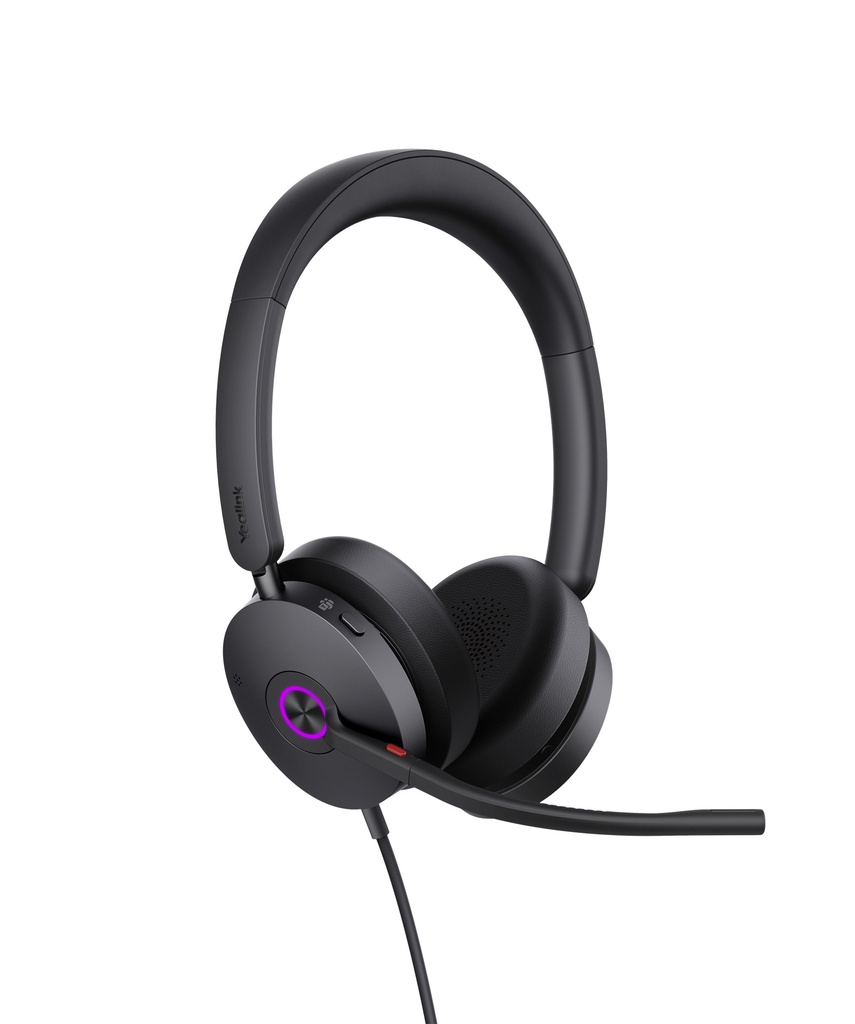 IPY-UH48-D-MS-CA Yealink UH48 Teams USB Wired Headset Hybrid Active Noise Cancellation, Four-Microphone Noise-canceling Technology,  Swift Plug & Play All-Day Comfort