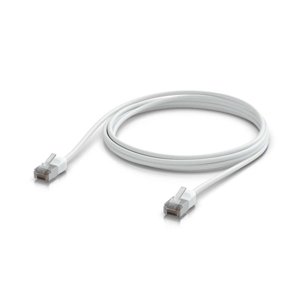 NHU-U-C-P-O-C6A-3M-W Ubiquiti UniFi Premium Patch Cable Outdoor, 3M, White, Ultra-thin, Rugged, Shielded Patch, Designed &Optimized, For 10 GbE Networking,