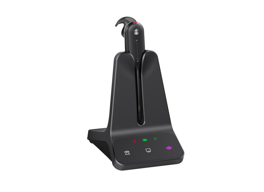 IPY-WH63-UC-E2 Yealink WH63 E2 Convertible DECT Wireless UC Headset 8 hours talk time185m Wireless range Dual microphone Multi-device Connectivity