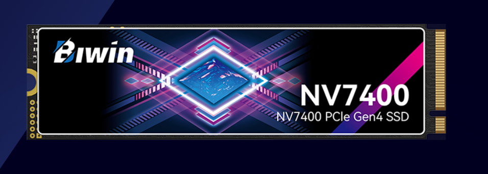 BIW-NV7400-1TB BIWIN NV7400-1TB-SSD M.2 NVMe PCIe4.0 Reading speed 7400MB/s Writing speed 6500MB/s  BNV740001TB-RGX - 5 Year Warranty