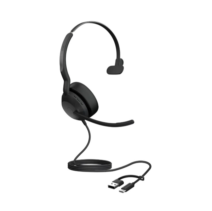 [SPJ-E2-50-M-UC-CA] SPJ-E2-50-M-UC-CA Jabra Evolve2 50, USB C/A UC Mono Headset, Bluetooth®, 4 microphones, Active Noise Cancellation, Busylight, Call management, Air Comfort technology