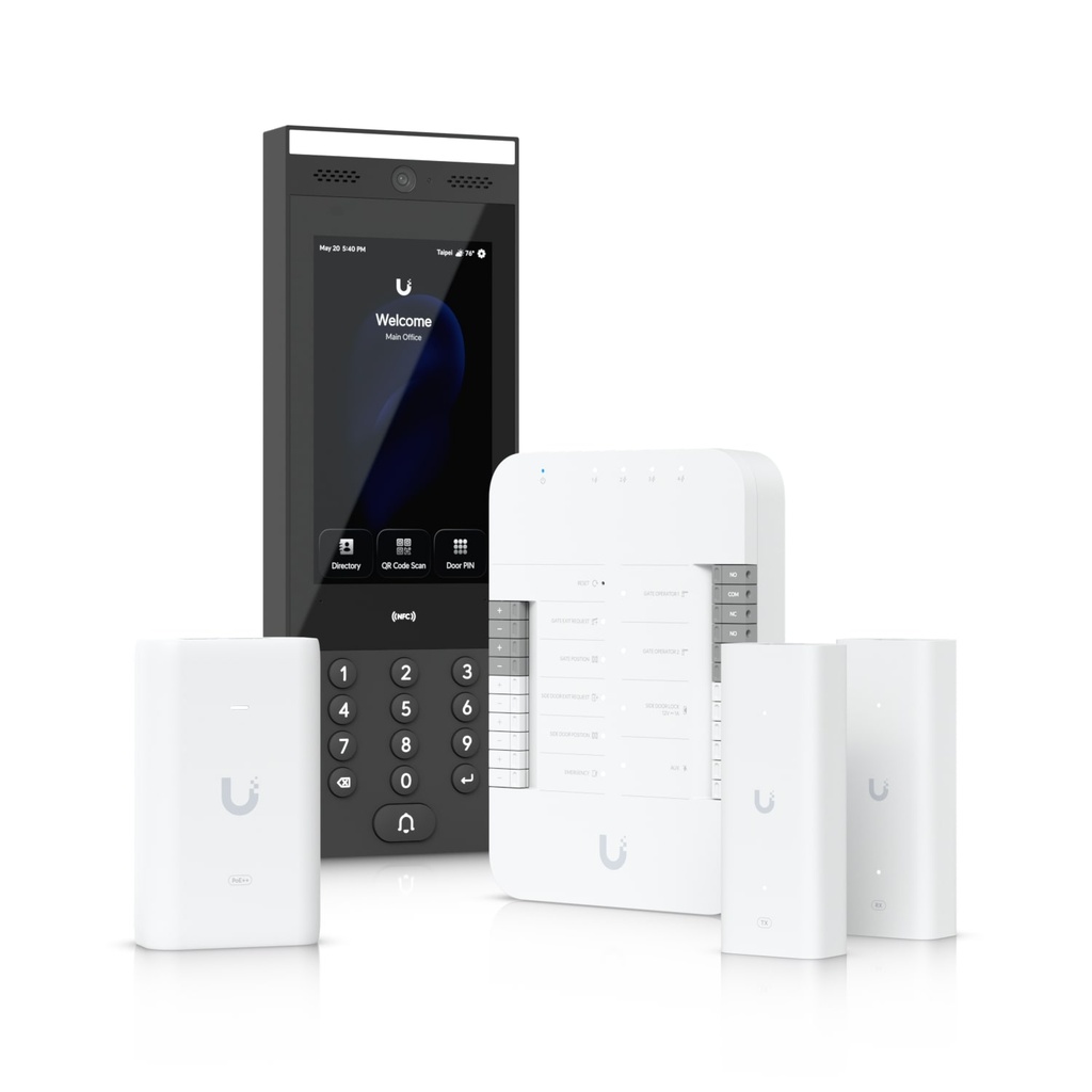 NHU-UA-G3-SK-GATE Ubiquiti G3 Gate Starter Kit, Come With 1x Gate Hub, 1x G3 Intercom, 1x PoE++ adapter, 2x 2-wire PoE Extenders, Ove Twisted Pair Extender For Access