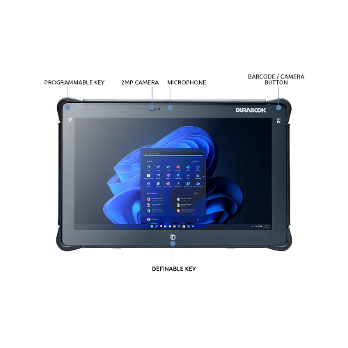 NBDB-R1G1Q2DEHAXX DURABOOK R11, 11.6' SR 1000 NIT, Intel® Core™ i5-1235U,Windows 11, 16GB RAM, 256GB PCIe SSD,Wi-Fi 6E, Bluetooth v5.3, 2MP Front Camera,3 year Warranty