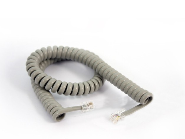 IPF-V67-V65-CC Fanvil curly cord for V67/V65 series headset, curve，gray, RJ9