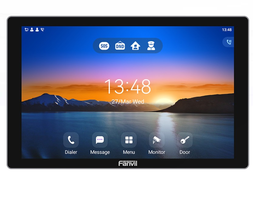IPF-I507W Fanvil i507W Indoor SIP Station, 6 SIP Lines, PoE, 10.1' Colour Touch Screen, Android 9.0, Dual-Band Wi-Fi, ONVIF, Alarm Inputs, Remote Unlock, 2Yr Wa