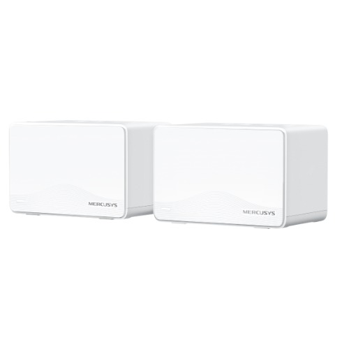 NWMS-HALOH25BE-2 Mercusys Halo H25BE(2-pack) BE3600 Whole Home Mesh Wi-Fi 7 System, 460 m²,  688 Mbps at 2.4 GHz, 2880 Mbps at 5 GHz, MLO, 4096-QAM, OFDMA, EHT160 on 5