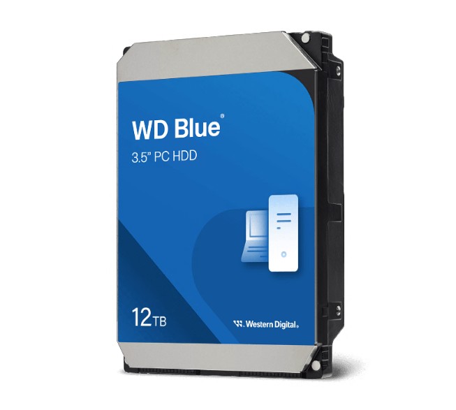 [HAWD-BLUE-12TB] HAWD-BLUE-12TB Western Digital WD Blue PC Desktop Hard Drive - 12TB, 3.5', SATA, up to 260MB/s, 7200 RPM, CMR, 512MB, 2Y Warranty