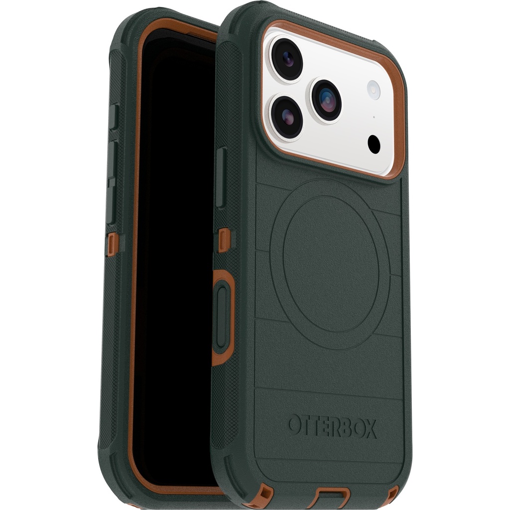 MPA-77-98388 OtterBox Defender Pro MagSafe Apple iPhone 17 Pro (6.3') Case Green Intrigue - (77-98388), DROP+ 7X Military Standard, Tri-Layer, 7 Years Warranty