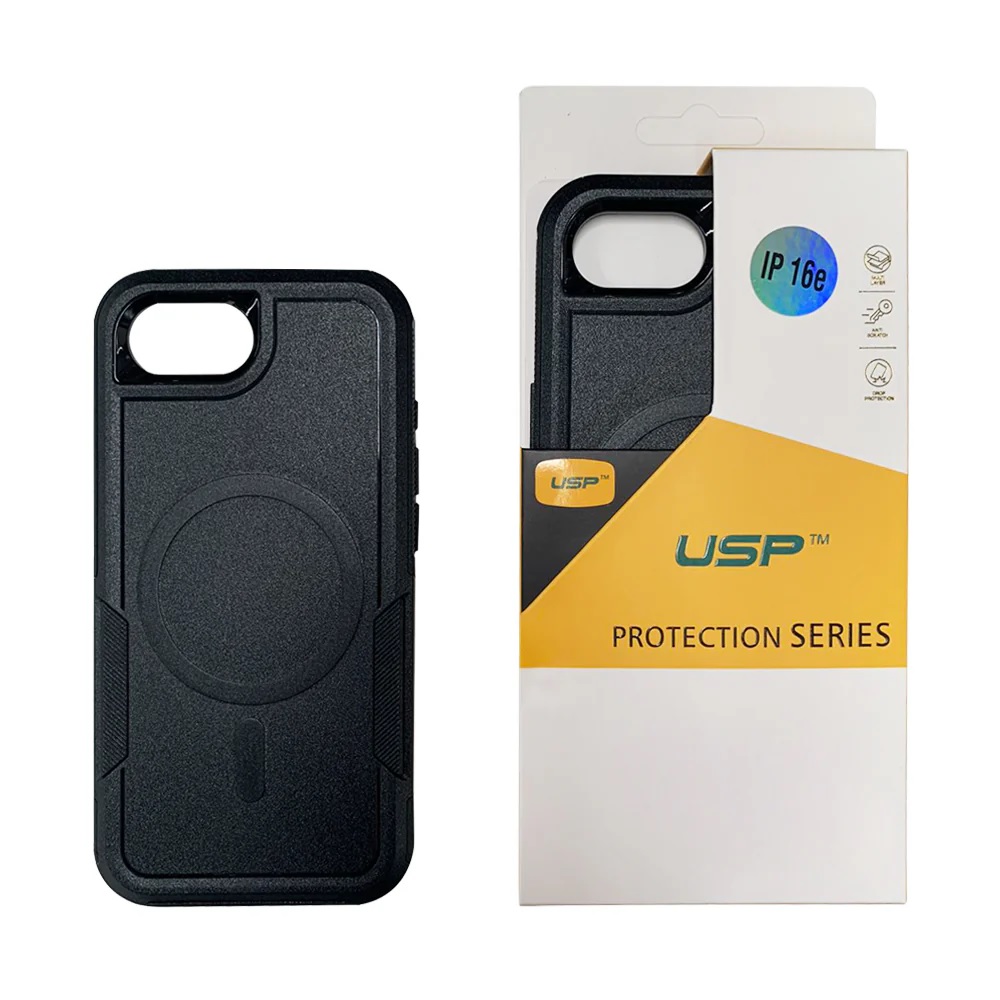 MPA-6976552043328 USP Apple iPhone 17e / iPhone 16e (6.1') Armor Light Case with MagSafe Black - Built-in magnets, Drop Protection, Raised Edges, 5 Years Warranty