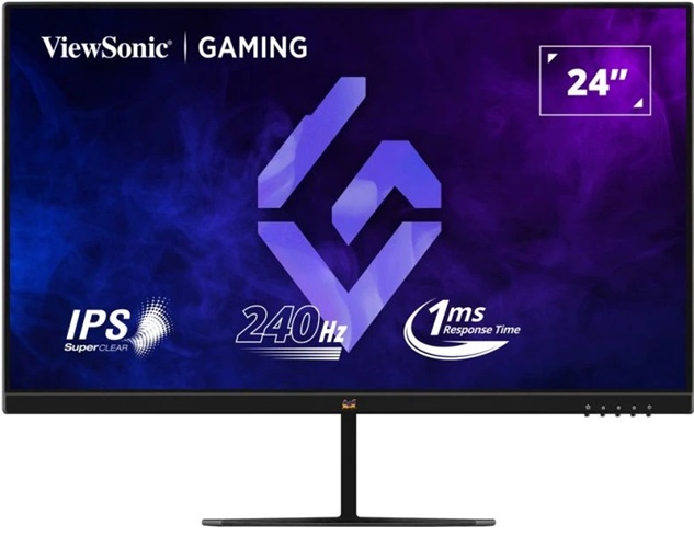 MNV-VX2479A-HD-PRO240 ViewSonic 24' FHD IPS 240Hz, 1ms MPRT, FreeSync & G‑Sync Compatible, HDR10, HDMI/DP Gaming Monitor,3YARW