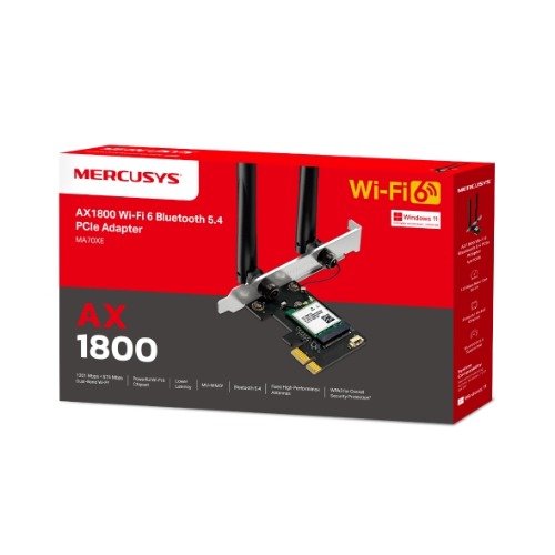 NWMS-MA70XE Mercusys AX1800 Wi-Fi 6 Bluetooth 5.4 PCIe Adapter (MA70XE)