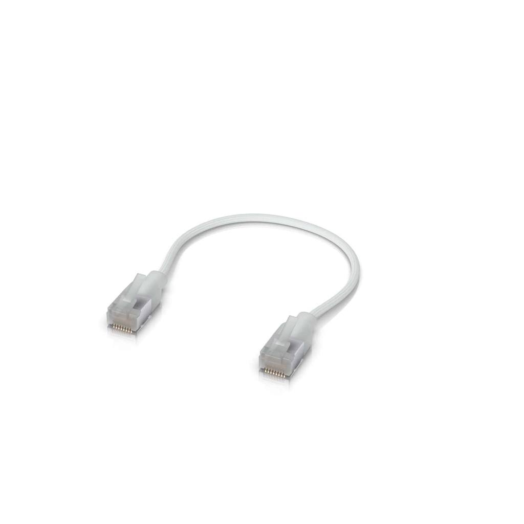 NHU-PATCH-EL-C6A-0.15M-W Ubiquiti UniFi Premium Patch Cable,0.15M, Single-Pack, White, Ultra-Thin Braided Patch Cable, Designed Optimized 10GbE Networking