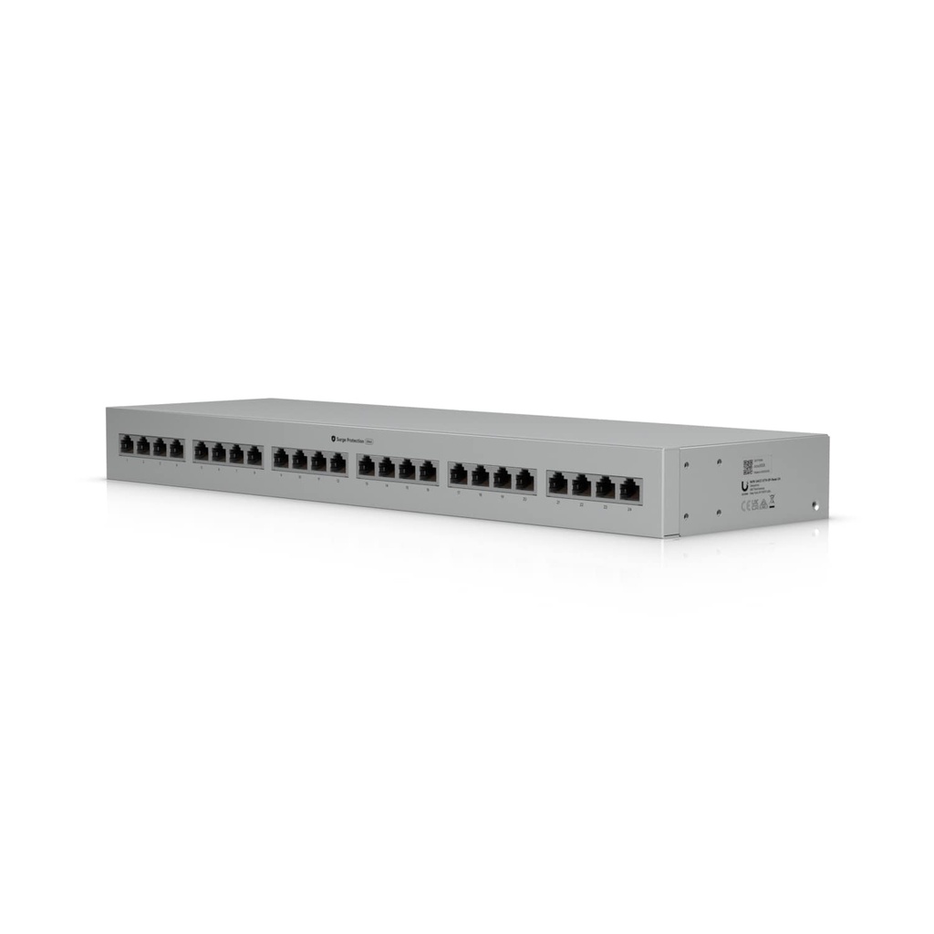 [NHU-UACC-ETH-SP-PANEL-24] NHU-UACC-ETH-SP-PANEL-24 Ubiquiti Ethernet Surge Protection,Rack-mount Indoor Panel Supports Up To 10 GbE, PoE++, 20kA Surge Discharge/Port,24-port Integrated,1U Rack-mount