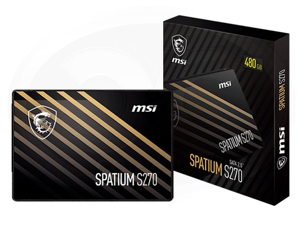 HBM-SPATIUMS270-480GB MSI SPATIUM S270 SATA 2.5' 480GB,  PHISON S11, 3D NAND, SATA III 6Gbps, Sequential Read up to 500MB/s, Sequential Write up to 450MB/s, 250 TBW, 5Y WTY