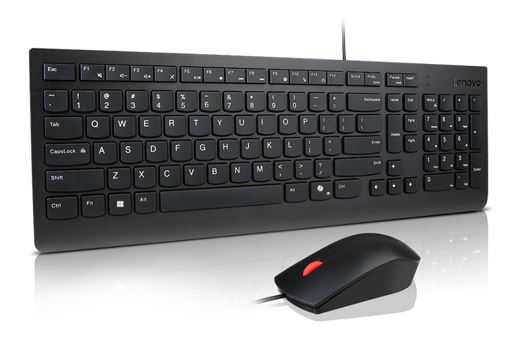 [NAL-4X31R64400] NAL-4X31R64400 LENOVO Universal Wired USB Keyboard Mouse Combo Adjustable Tilt Leg Spill Resistant Copilot Keyboard 1600 DPI Optical Sensor Mouse Plug & Play 1.8m