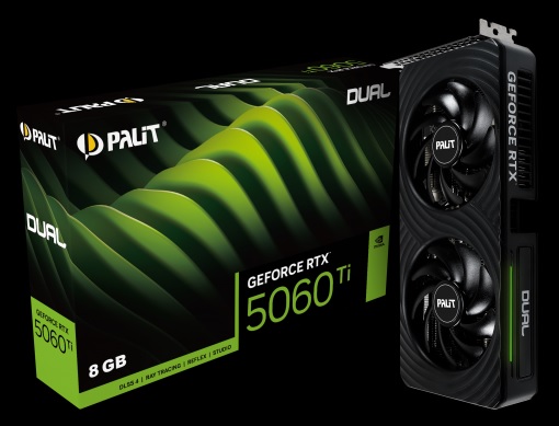 VCPA-RTX5060TI-DUAL8G PALIT RTX5060Ti DUAL 8G GDDR7 128bit 3-DP HDMI NE7506T019P1-GB2062D