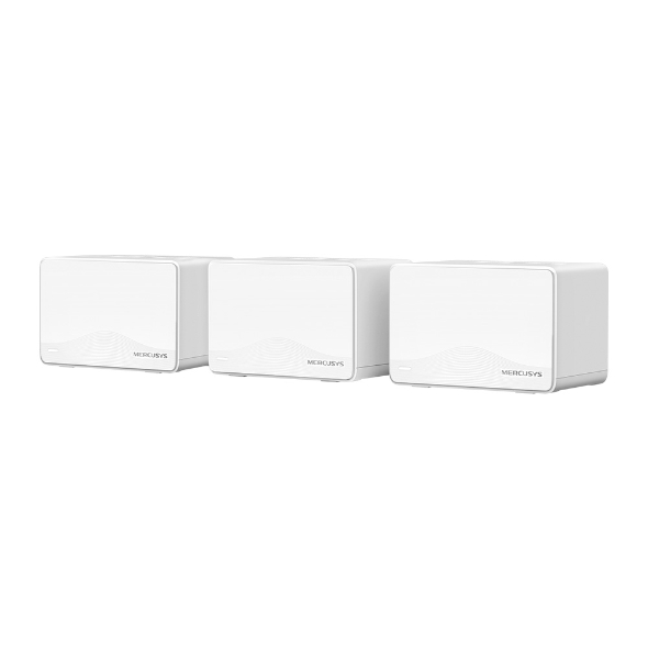 NWMS-HALOH25BE-3 Mercusys Halo H25BE(3-pack) BE3600 Whole Home Mesh Wi-Fi 7 System, 650m²,  688 Mbps at 2.4 GHz, 2880 Mbps at 5 GHz, MLO, 4096-QAM, OFDMA, EHT160 on 5