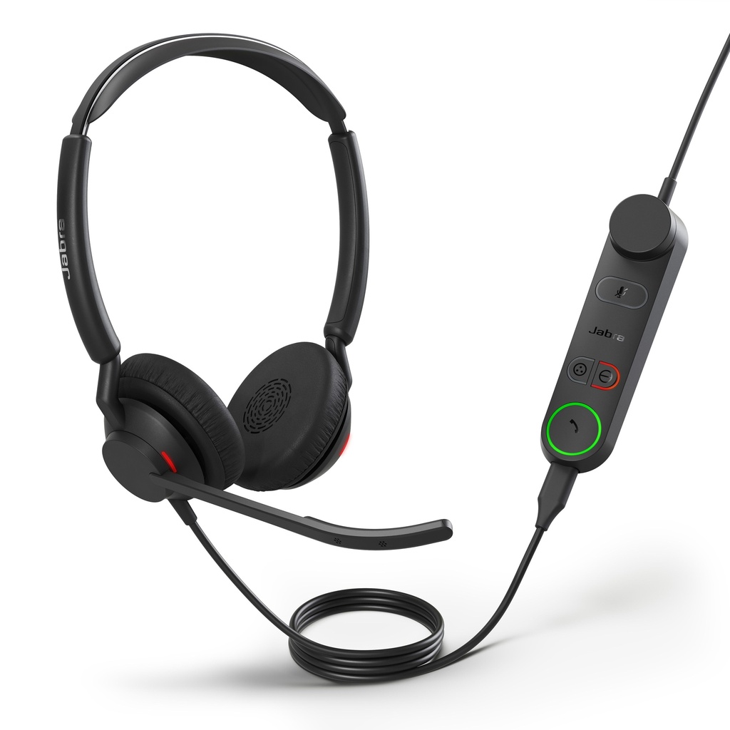 [SPJ-E-50II-D-UC-CA] SPJ-E-50II-D-UC-CA Jabra Engage 50 II Dual UC Corded USB-C/A Headset, Best Headset for Clear Customer Calls Ultra-Lightweight Hearing Protection Smartringer Busylight