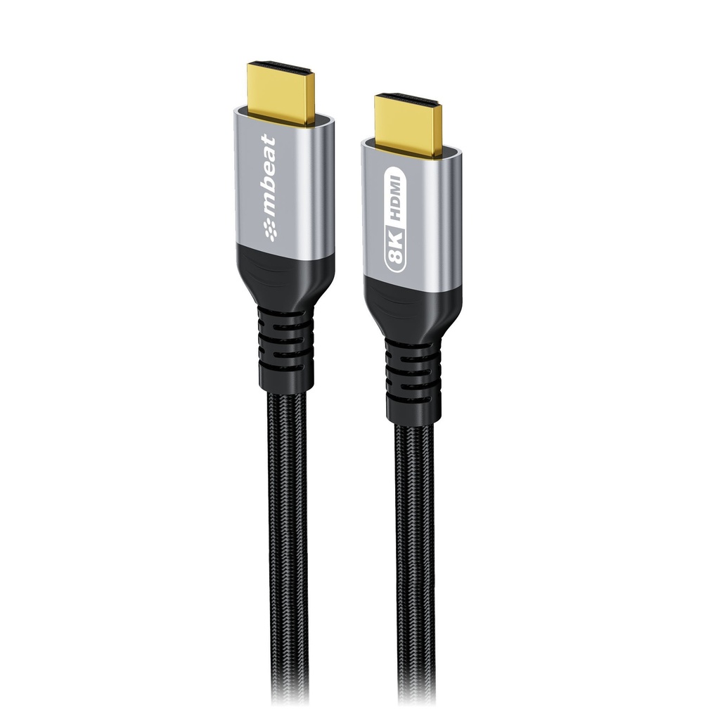 CBMB-MB-XCB-8KHDM15 mbeat® Tough Link 1.5m Certified 8K HDMI Cable - Space Grey  HDMI 2.1 (male) to HDMI 2.1 (male) 50cm × 2.02cm × 1.13cm