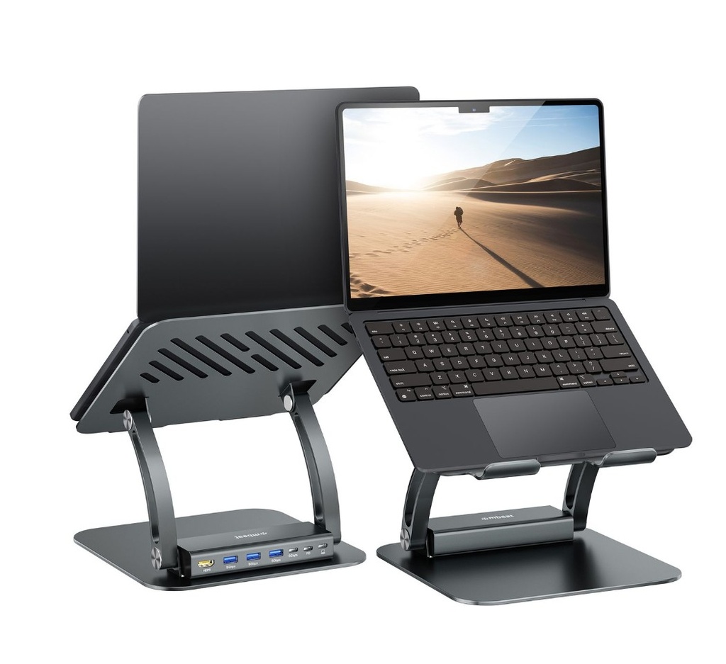 NAMB-STD-P6GRY mbeat® Stage P6 Laptop Stand with USB-C Dock