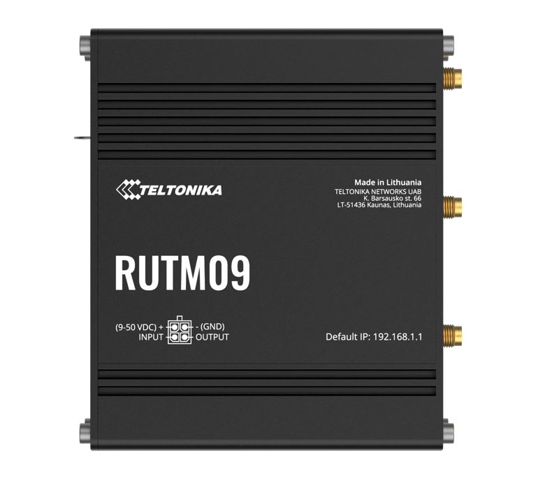 NHT-RUTM09 Teltonika RUTM09 wireless 4G LTE, 2 SIM cards, 4 x RJ45 ports, 10/100/1000 Mbps, PSU included