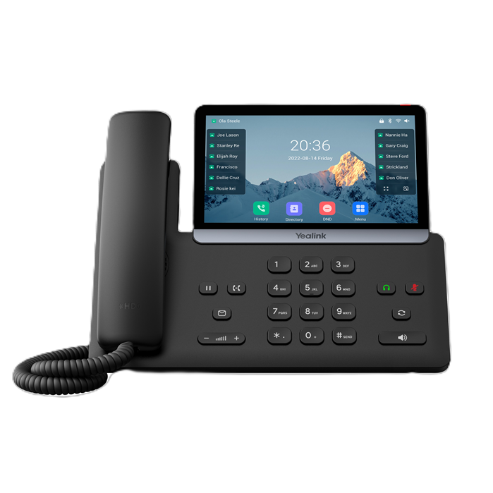 IPY-T77U Yealink SIP-T77U (SBC READY)  IP Phone, 7' Touchscreen, 16 SIP Accounts, Dual USB, HD Voice, PoE, Linux 6.1, TEE Encryption