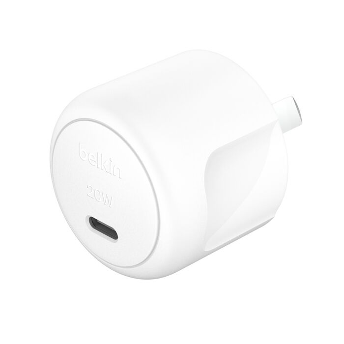 MPA-WCA009AUWH Belkin BoostCharge Compact 20W USB-C (PD 3.1) Wall Charger - White (WCA009auW), Compact & Travel-Ready, $2,500 CEW, 2 Years Warranty