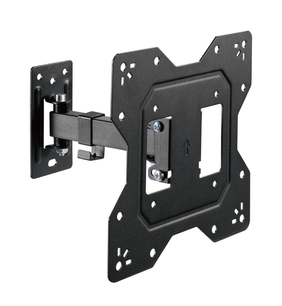 MABT-LPA68-221 Brateck Economical Full-Motion TV Wall Mount For 23'-43' Fit Curved TV up to 30KG, VESA 100x100,100x200,200x100,200x200 Fine Texture Black (LS)